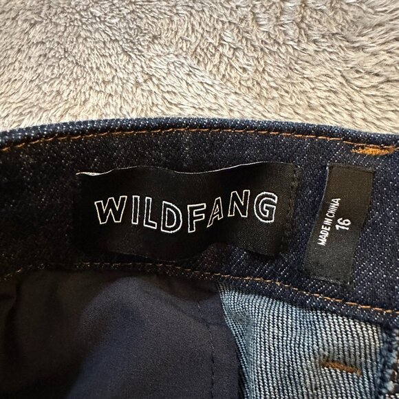 Wild Fang WildFang The Essential Wide Leg Denim Trouser Pleated Jeans Women's 16 - Picture 3 of 8